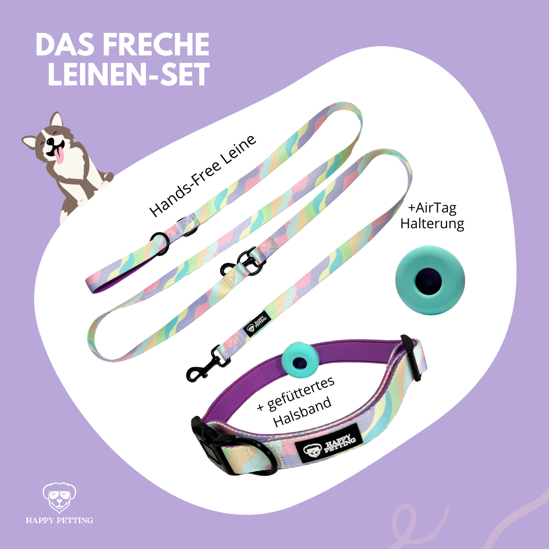 Pastel Set Hundeleine Happy Petting